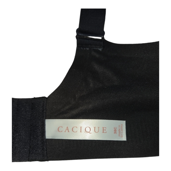 Lane Bryant Modern Luxe Balconette Bra Black Sz 38C - Picture 3 of 5